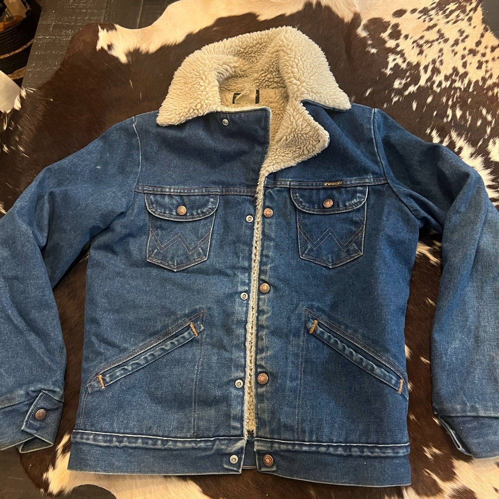 Men's Blue Denim Sherpa Jacket